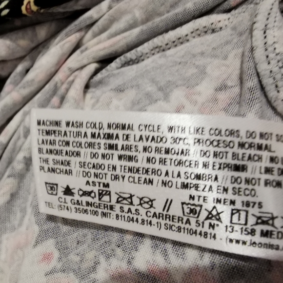 NWT Leonisa floral black dress size M - Picture 8 of 8